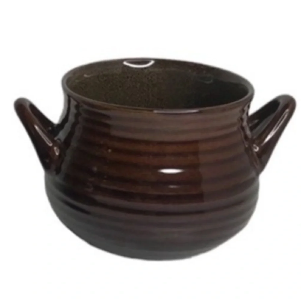 Crate & Barrel Brunswick Brown Bowl w/handles in EUC